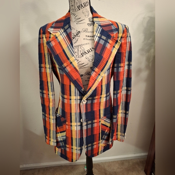 Madras print blazer - Picture 1 of 7
